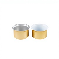 Boîtes rondes en aluminium dorées vides de 2 pièces de 80g pour l'emballage humide d'aliment pour animaux de compagnie de poisson de sardine de thon