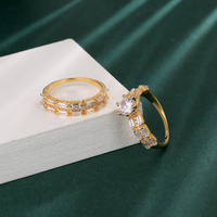 Bague de mariage en or 18K pour femmes, ensemble de bijoux, diamants de bonne qualité, vente en gros, 2020