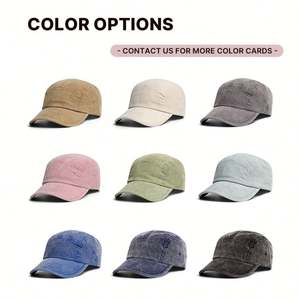 Gorra de Cinco Paneles Personalizable con Visera Curva Ajustable, Gorra de Pana con Cordón en el Borde - Product Image 6