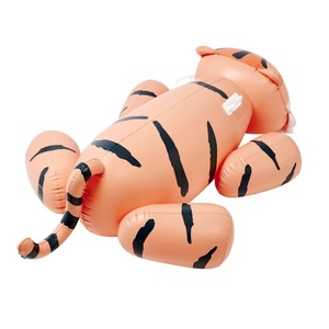 PVC <b>Inflatable</b> Orange Tiger Pool <b>Float</b> 140*74*40 CM for Kids Summer Outdoor Swimming Pool Water Playing Fun - Product Image 5