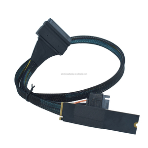 Adaptador PCIe 5,0 M.2 a U.2 1,6 pies (50cm) Cable NVMe SSD con salida izquierda de 15 pines Material de cobre Accesorios de computadora en stock - Product Image 2