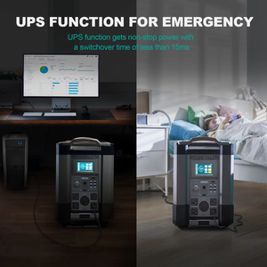 Générateur solaire portable d'extérieur, station d'alimentation UPS, système de générateur, banques d'alimentation R4000, charge rapide - Product Image 5