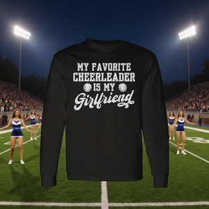 T-shirt à manches longues « Ma favorite des pom-pom girls est ma petite amie » - Product Image 3