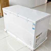 Congélateur horizontal à ouverture supérieure H 388L, congélateur à coffre à porte unique, congélateur commercial à refroidissement direct, grande capacité, réfrigérateur-congélateur