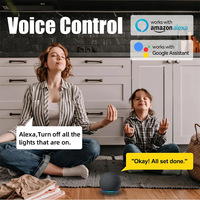 Interrupteur tactile intelligent Tuya WIFI 120V standard US, style carré, IP65, avec icônes, compatible avec la commande vocale via application
