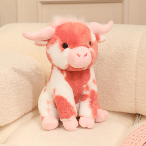 ตุ๊กตาวัวน่ารัก นุ่มนิ่ม ชุด 4 ชิ้น ของเล่นตุ๊กตาสำหรับเด็กชายและเด็กหญิง ของขวัญสุดเพอร์เฟกต์สำหรับคริสต์มาส วันเกิด และวันวาเลนไทน์ - Product Image 5