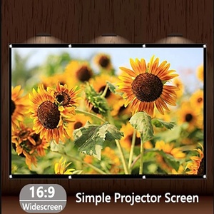60 72 84 92 100 120 150 180 200 250 pouces <span class=keywords><strong>Extra</strong></span> Épaissir 4K HD Écran à surface plate parfaite Projecteur Home Cinéma Écran blanc - Product Image 3