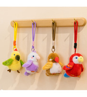 Gantungan Kunci Burung Simulasi Kartun, Boneka Burung Beo Lucu, Gantungan Tas Boneka, Gantungan Kunci Boneka, Grosir Pabrik
