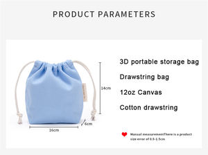 Petit sac à bijoux 3D portable personnalisé, mini sac à cordon en toile pour cadeau de maquillage - Product Image 5