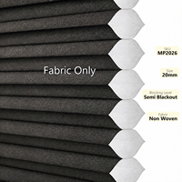 Tissu pour stores alvéolaires imperméable en non-tissé spunlace semi-occultant noir sur mesure de 20 mm