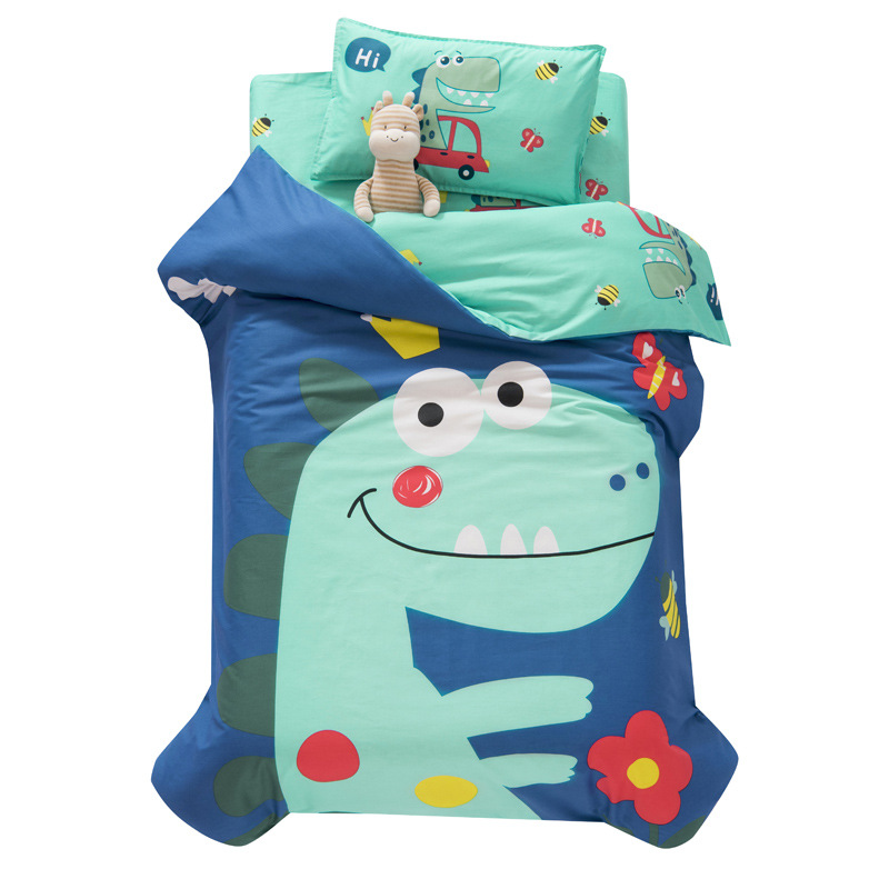 Set piumino trapuntato per lettino per bambini set biancheria da letto per bambini in puro cotone