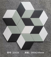 Mosaïque hexagonale en céramique 200x230mm 9mm - Résistante à l'usure et antidérapante pour les murs intérieurs, les crédences de cuisine et les entrées de maison