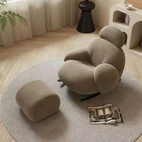 Fauteuil inclinable moderne à rembourrage en éponge unique avec accoudoirs à bascule pour salon, chambre, appartement, villa, hôtel