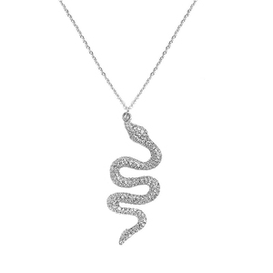 Fashion <span class=keywords><strong>Gold</strong></span> Plated Zircon Snake <span class=keywords><strong>Necklace</strong></span> Snake Pendant <span class=keywords><strong>Necklace</strong></span> für Woman - Product Image 3