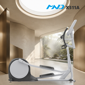 เครื่องออกกำลังกายแบบอิลิปติคอลระดับมืออาชีพ พร้อมแผงไฟ LED ยี่ห้อ MND Fitness เครื่องคาร์ดิโอแบบแรงกระแทกต่ำ สำหรับผู้นำเข้าอุปกรณ์ออกกำลังกายในยิม โครงสร้างแข็งแรง - Product Image 1