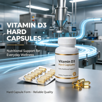 Capsules de vitamine D3 en gélules dures, marque privée OEM, formule personnalisée, complément alimentaire en gros