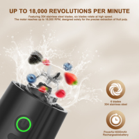 Draagbare buitenblender-sapcentrifuge 600 ml USB-opladen Roestvrijstalen mes DC-motor Draadloos elektrisch Lekvrij Waterdicht