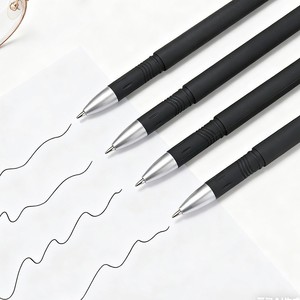 Custom Logo Gel Pens Black <b>Rod</b> Colorful Tail <b>Plastic</b> Body Silk Screen Printing Business Promotional Pen - Product Image 2