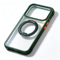 Coque antichoc magnétique en TPU transparente haute clarté avec support en U et cadre antidérapant pour iPhone 18 17 16 Pro Max