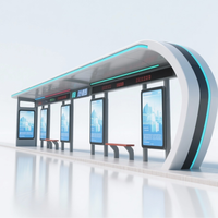 Paradas de Autobús de Aluminio para Exteriores, Diseño Personalizado, Publicidad en el Sistema de Transporte Público
