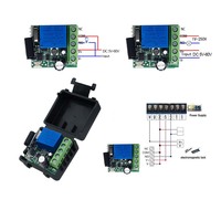 Interruptor de Control Remoto Inalámbrico de 433 MHz, Módulo de Control de Acceso de un Solo Canal, CC 5-60V, IP42 -10 55, Reloj Temporizador, Control de Entrada