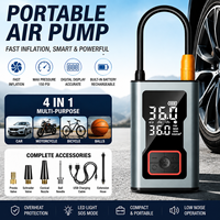 Compresseur d'air portable sans fil, gonfleur de pneus 150 PSI, pompe à air numérique rechargeable, pompe électrique pour voiture, vélo, moto