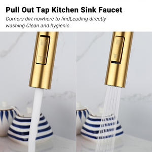 Grifo de Cocina Monomando Moderno Extraíble con Agua Fría y Caliente, Antisalpicaduras para Lavabo, con Material de Latón y Cerámica - Product Image 3