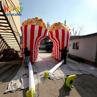 Modèle alimentaire gonflable personnalisé en forme de pop-corn, sculpture alimentaire géante pour cabine photo, accessoires de scène, décoration de toile de fond de fête