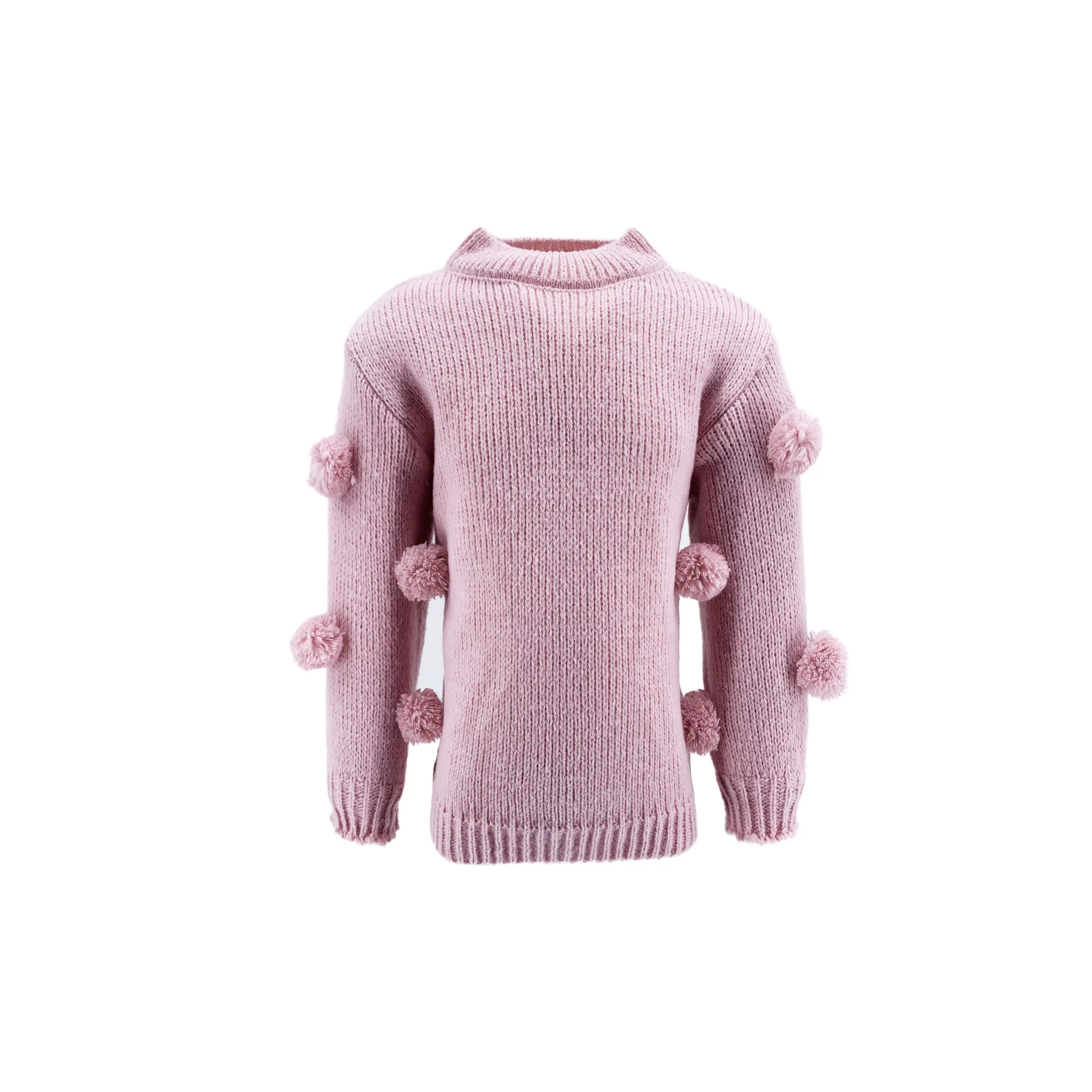 Fabricantes de ropa personalizada para niña pequeña, suéter bonito de algodón para niños, suéteres para bebés y niñas