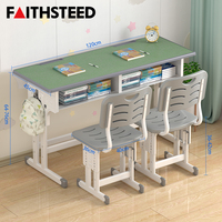 Ensemble bureau et chaise pour enfants, réglable en hauteur, idéal pour l'école et la maison, pour les élèves de 6 à 12 ans