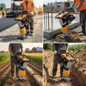 Máy đầm cóc chạy xăng dầu RM80 bán chạy, dùng cho xây dựng móng, lực đầm mạnh - Product Image 3
