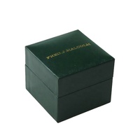 Maßgefertigte Personalisierte Handgemachte Grüne Luxus Kunstleder Rechteckige Elegante Glamouröse Premium Schmuckbox Halskette Ring Verpackung
