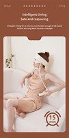 Massage par pression d'air de chauffage électrique Portable 2 en 1 soulagement de la douleur tête oculaire masseur de Compression d'air migraine capuchon de soulagement des maux de tête
