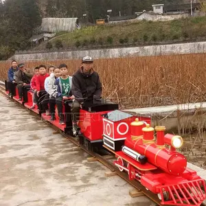 Yeni tasarım eğlence eğlence arka minyatür demiryolu tren Mini buharlı tren satılık