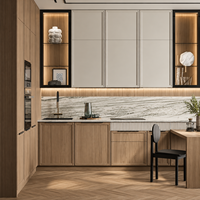 Lemari Dapur Modern Premium Vermonhouzz dengan Solusi Penyimpanan, Kabinet Modular Kustom untuk Kontraktor dan Desainer