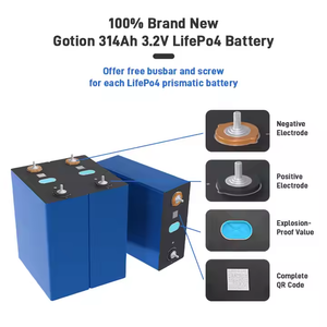 بطارية ليثيوم أيون الطاقة الشمسية المنشورية 314Ah بدورة عميقة 314Ah بطارية LiFePO4 12 فولت 24 فولت 48 فولت تخزين الطاقة مع مادة أنود LFP - Product Image 2