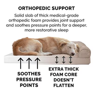 Cama Ortopédica de Espuma Viscoelástica para Perros, con Funda Desmontable y Lavable de Gamuza Afelpada, Soporte Completo para Perros y Gatos Medianos y Grandes - Product Image 6
