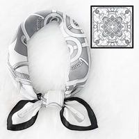 Foulards carrés en mousseline de soie haut de gamme pour mariage, vente chaude, personnalisés en satin de soie, cadeaux de fête nuptiale en gros, foulards carrés tendance