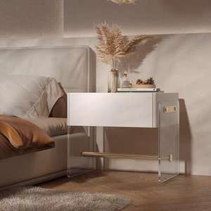 High Quality Solid Wood <b>Nightstand</b> With Simple Style Bedside Cabinet With Leg for Bedroom Living Room Home Bathroom Hospital Use - Product Image 1