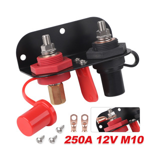 บล็อกขั้วแบตเตอรี่ Cnspeed 250A 12V M10 สตัด สำหรับยานยนต์ SUV UTV ATV รถยนต์ รถบรรทุก เรือ เครื่องตัดหญ้า รถแทรกเตอร์ - Product Image 2