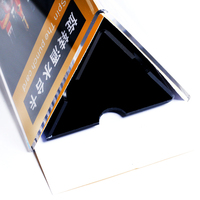 Rotation de trois côtés Triangle publicité affiche cadres acrylique Menu signe support présentoirs