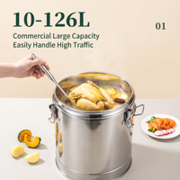 Bouilloire isotherme commerciale Liyunda en acier inoxydable grande capacité, qualité alimentaire 304, double paroi, pour riz, lait de soja, soupe