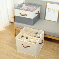Organisateur de chaussures Boîte à chaussures pliante Grilles Boîte de rangement pliable en tissu sans installation Bacs Conteneur pour stockage de chaussures Peu encombrant