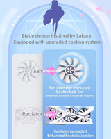Yingtong Sakura Pupil Flower Marriage RX6700xt 12G Gaming GPU Cocok untuk Kartu Grafis AI Elektronik Desktop