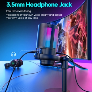 Oneleader USB Podcast <span class=keywords><strong>Microphone</strong></span> Có Dây Máy Tính <span class=keywords><strong>Micro</strong></span> Studio Ghi Âm <span class=keywords><strong>Microphone</strong></span> Mic RGB Chơi Game <span class=keywords><strong>Condenser</strong></span> <span class=keywords><strong>Microphone</strong></span> Với Đứng - Product Image 3