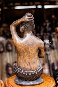 RENART AFRIKAN Escultura Abstracta Africana Tallada en Madera del Congo DR, Arte Tribal Hecho a Mano, Decoración Moderna - Product Image 3