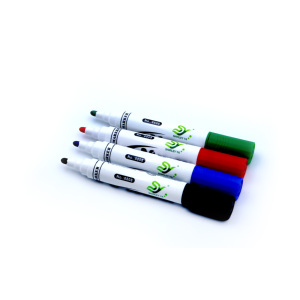 Marqueurs permanents en gros, 4 couleurs, pointe fine, <span class=keywords><strong>encre</strong></span> imperméable, largeur <span class=keywords><strong>d</strong></span>'écriture de 6 mm, pour utilisation <span class=keywords><strong>sur</strong></span> tableau <span class=keywords><strong>blanc</strong></span> à l'école et au bureau - Product Image 3