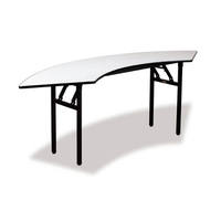 Table pliante serpentine d'extérieur en panneaux de bois, table de repas pour événements, mobilier portable pour cour, hôtel, ferme