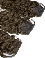 Queue de cheval en cheveux humains Remy russes bruts, double épaisseur, cuticules alignées, bouclés crépus, extensions de cheveux naturels