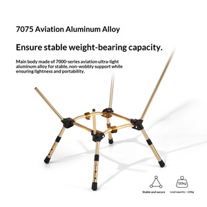 Chaise de camping pliable robuste en alliage d'aluminium 7075, capacité de charge 120 kg, compacte et portable, pour la <span class=keywords><strong>randonnée</strong></span>, la plage et les activités de plein air - Product Image 3
